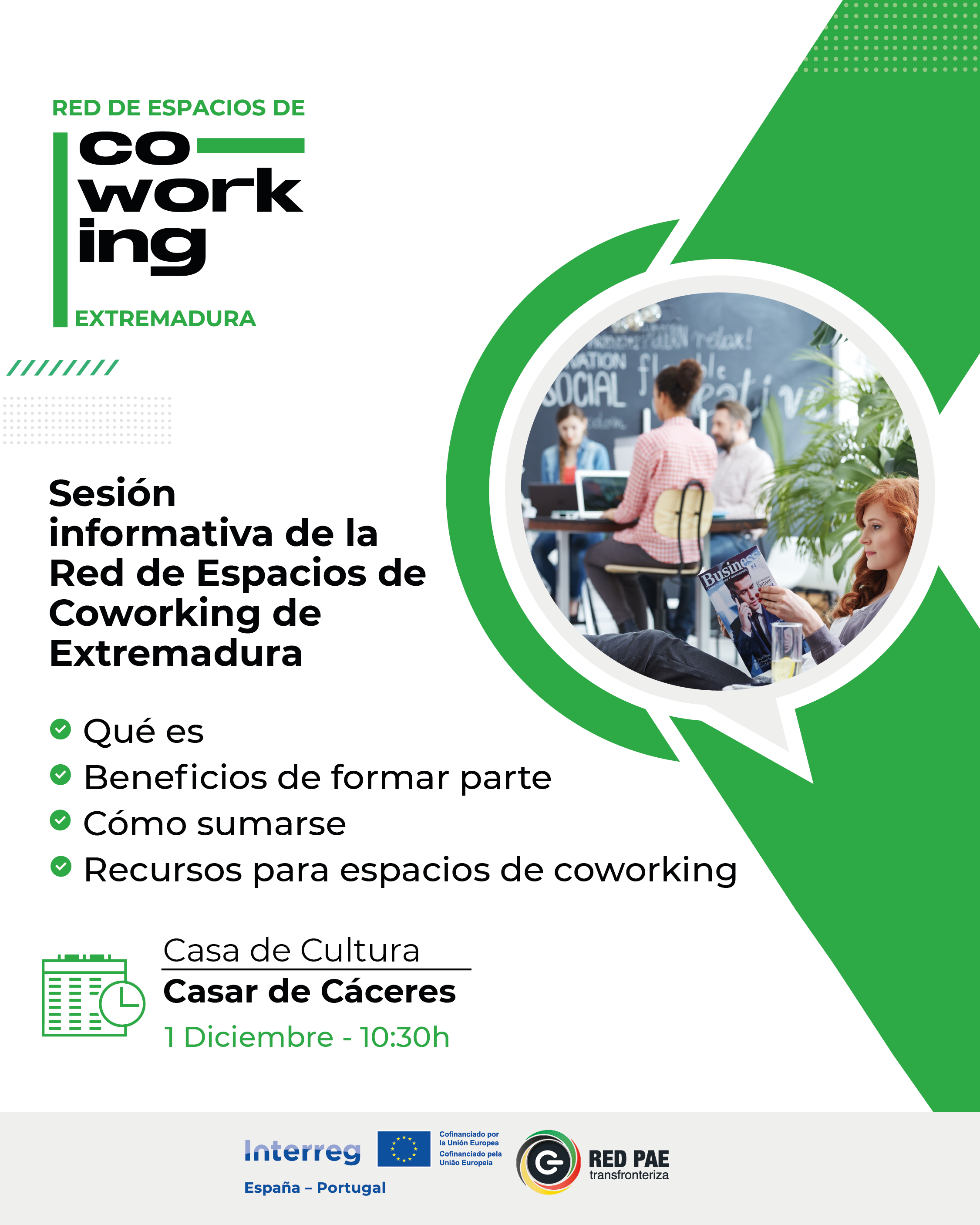 Sesión informativa de la Red de Espacios de Coworking de Extremadura